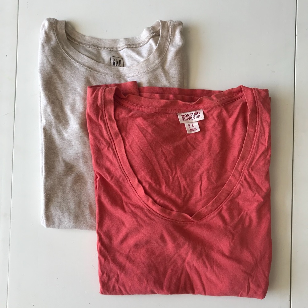 Mossimo & Jcrew | 2-for-1 | loose tee & fitted tee